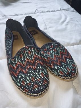 DV by Dolce Vita Navy Multicolor Woven Espadrille Slip-On